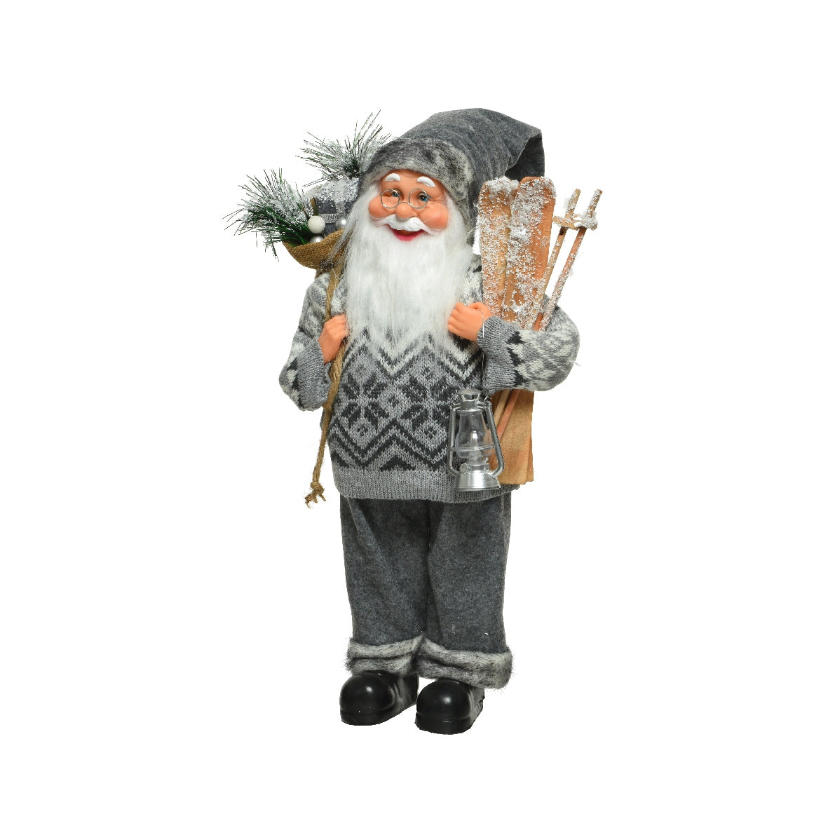 Babbo natale con sci Kaemingk 45 cm