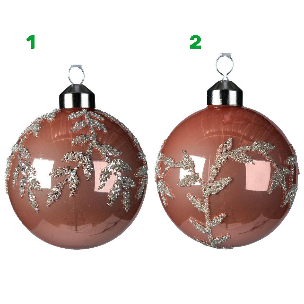 Set 3 palle decorate Bronzo