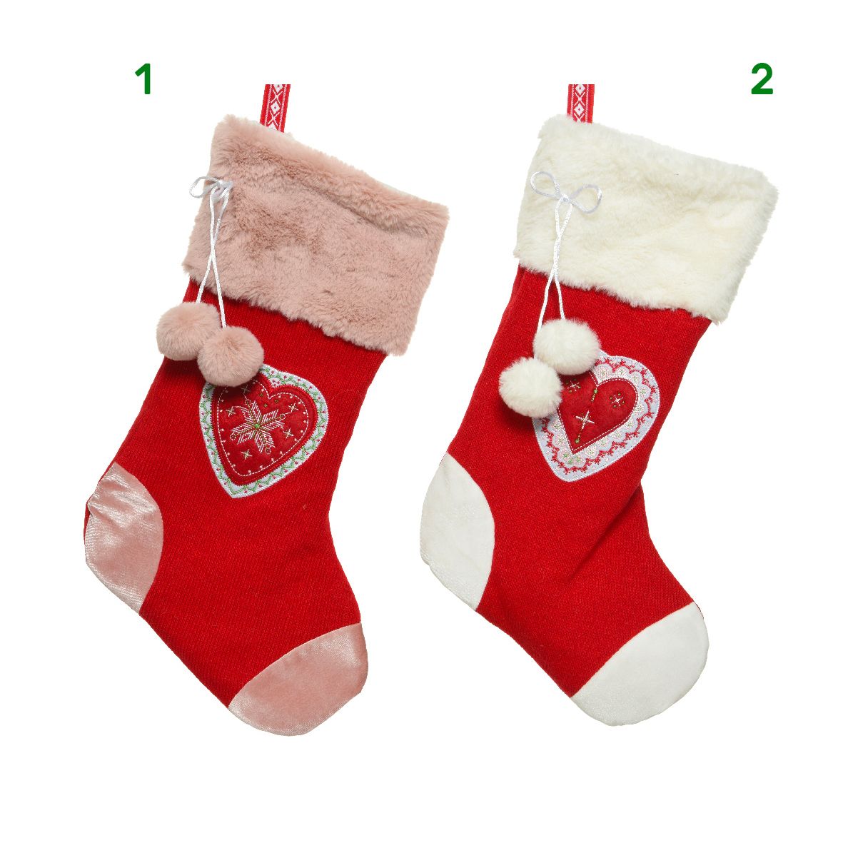 Calza con cuore ricamato Kaemingk