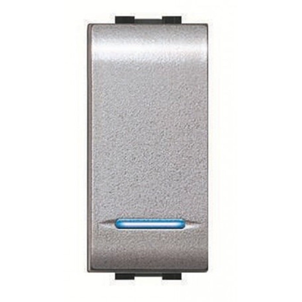 Deviatore Life Unipolare grigio illuminato