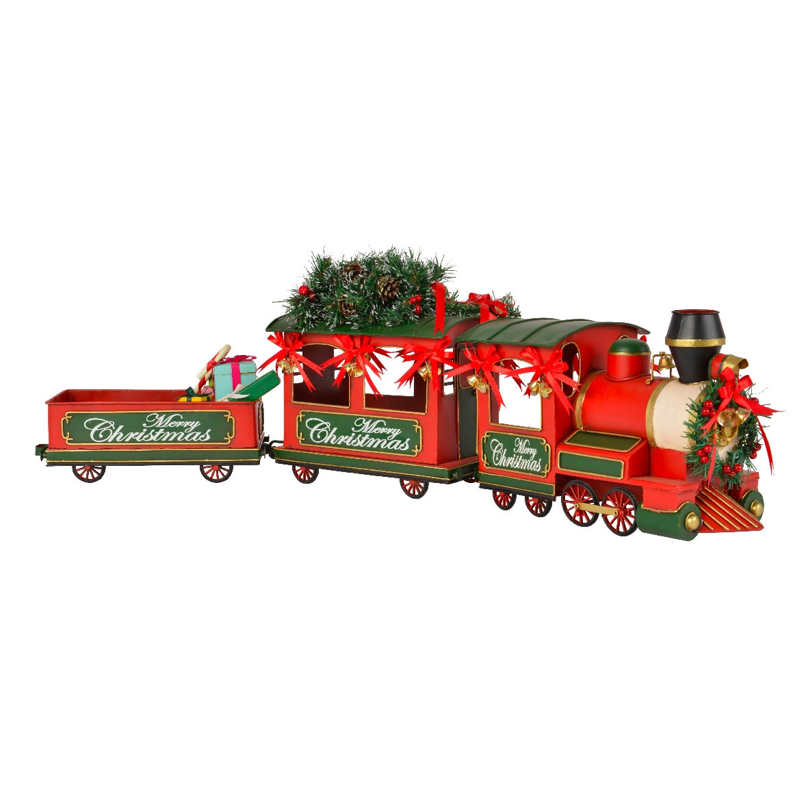 Trenino natalizio rosso Kaeming