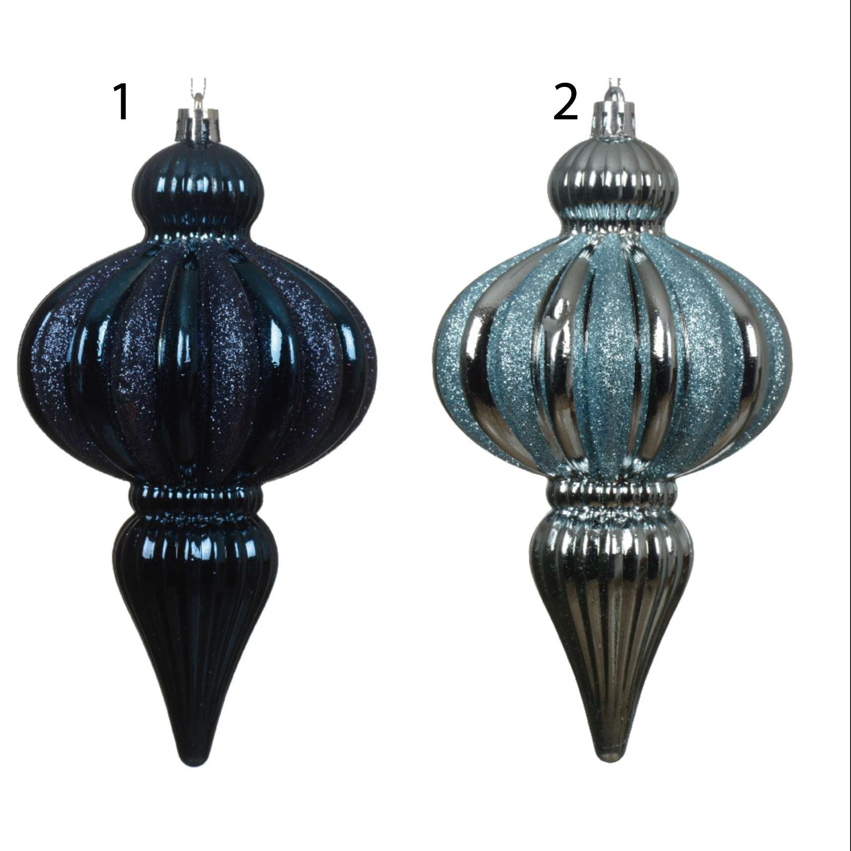 Pendaglio glitter blu 15,5 cm