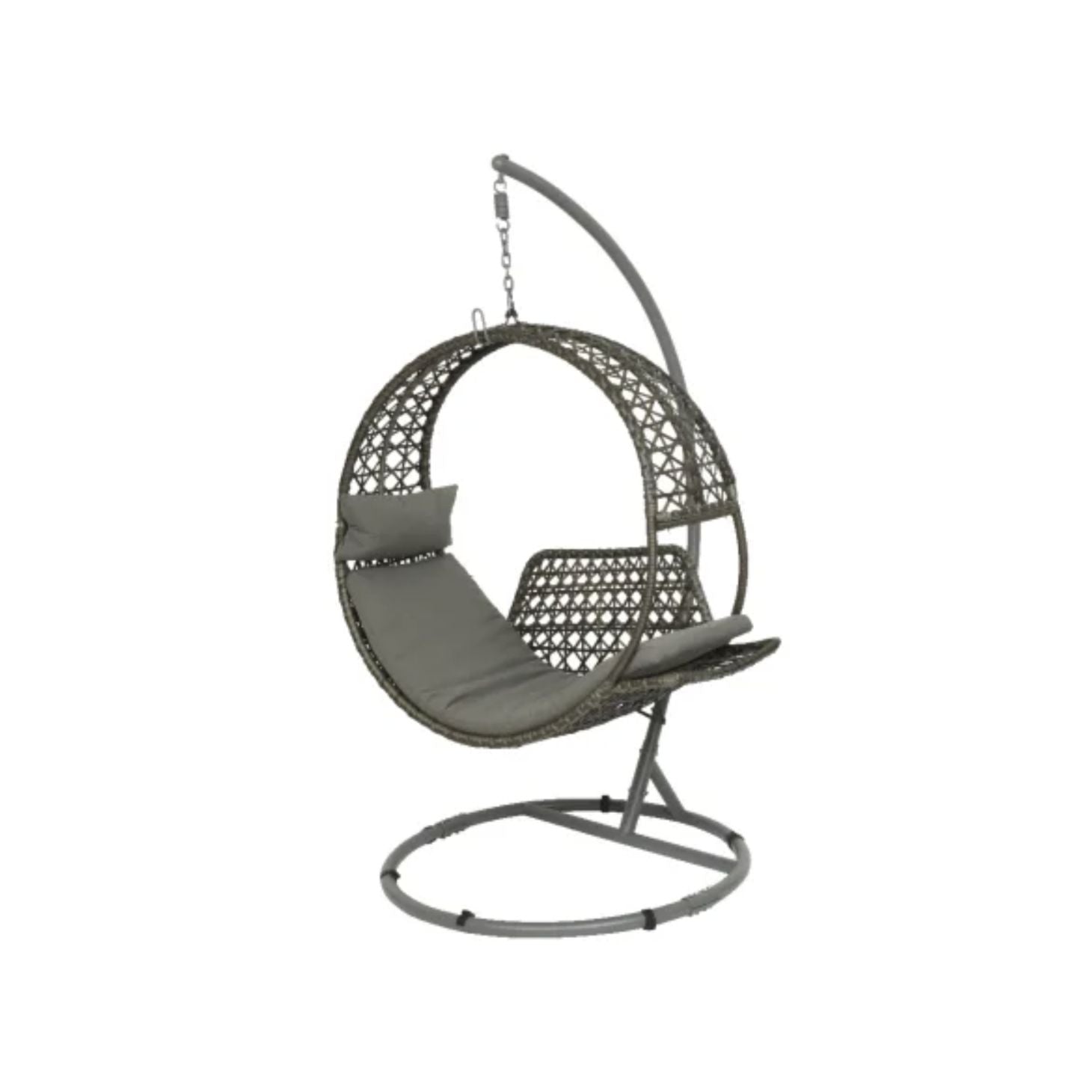 Sedia in vimini grigio da esterno