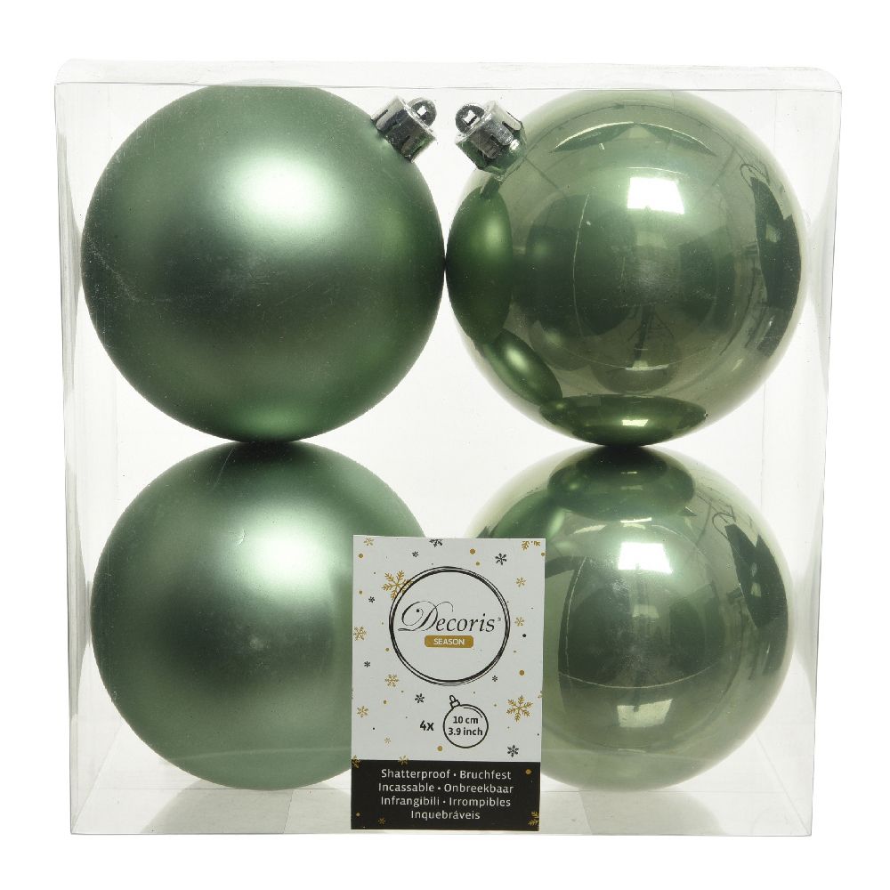 Kit 4 palle natalizie 10 cm