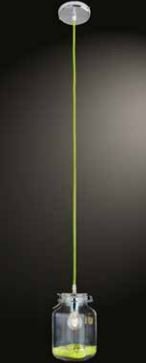 SOSPENSIONE VASO E27 COLORE VERDE