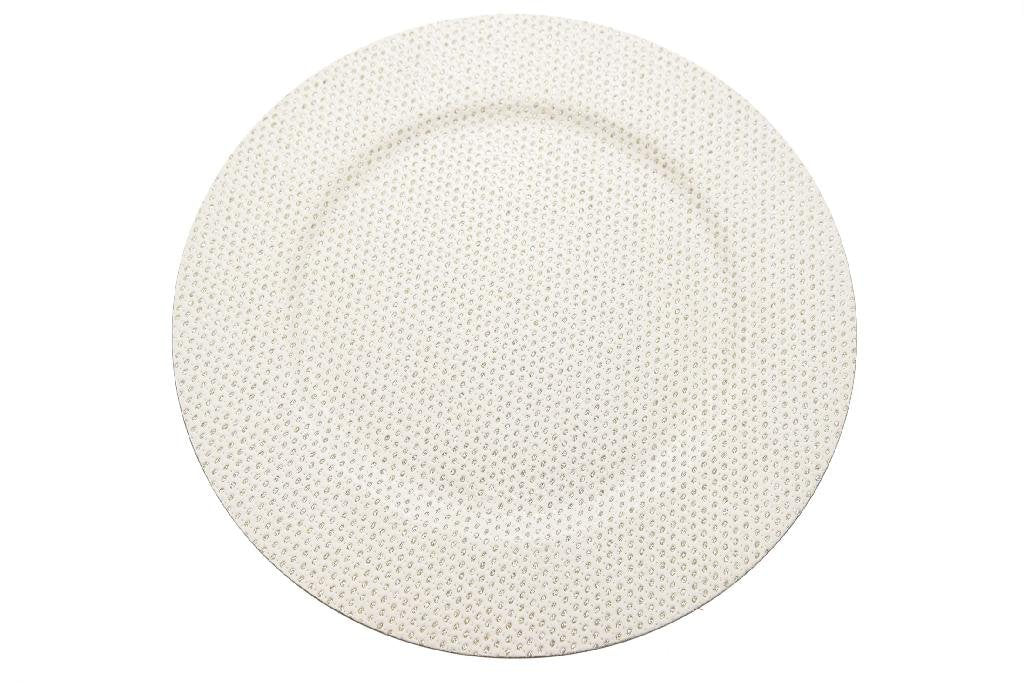 Sottopiatto shine in plastica colore bianco