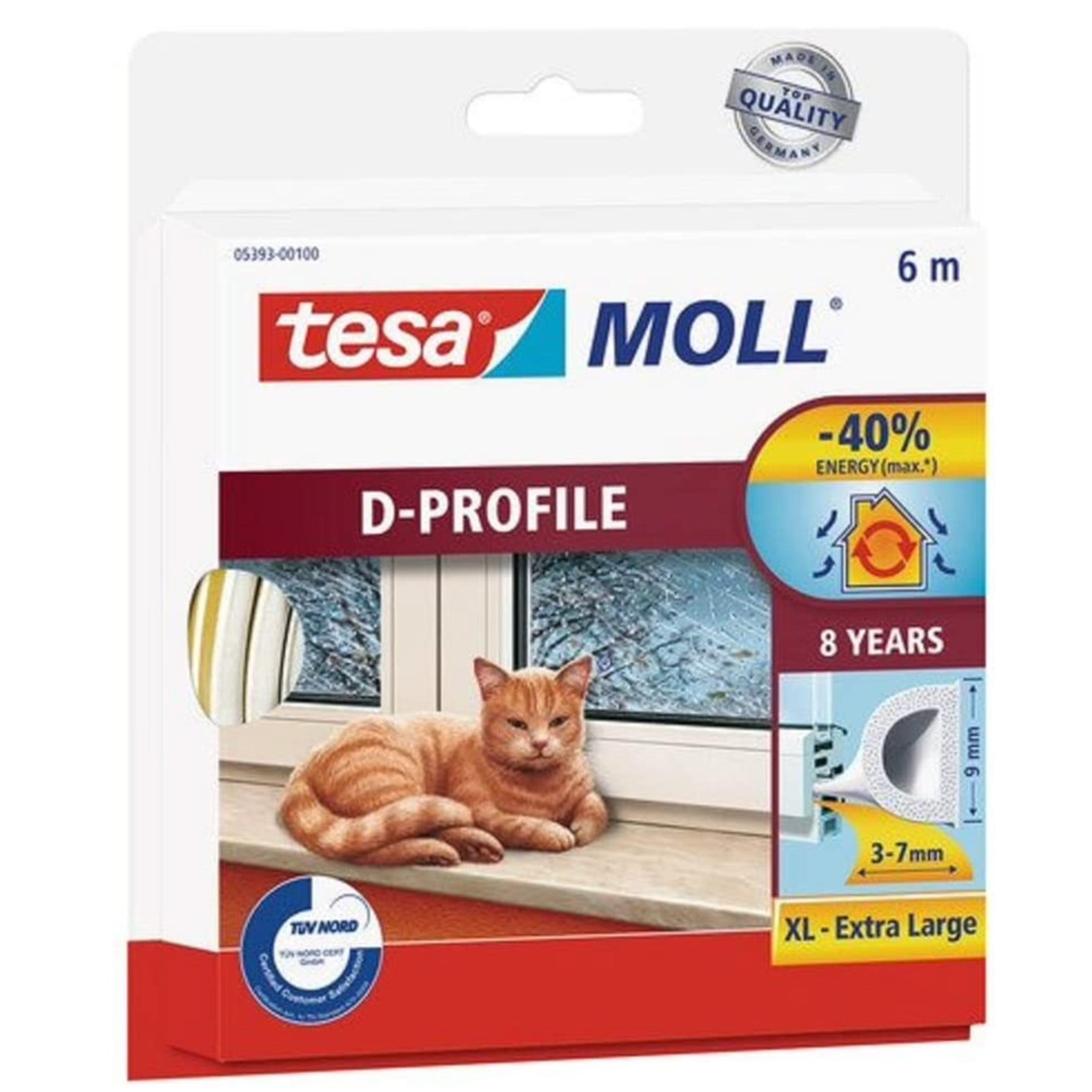 Guarnizione per porte e finestre profilo D