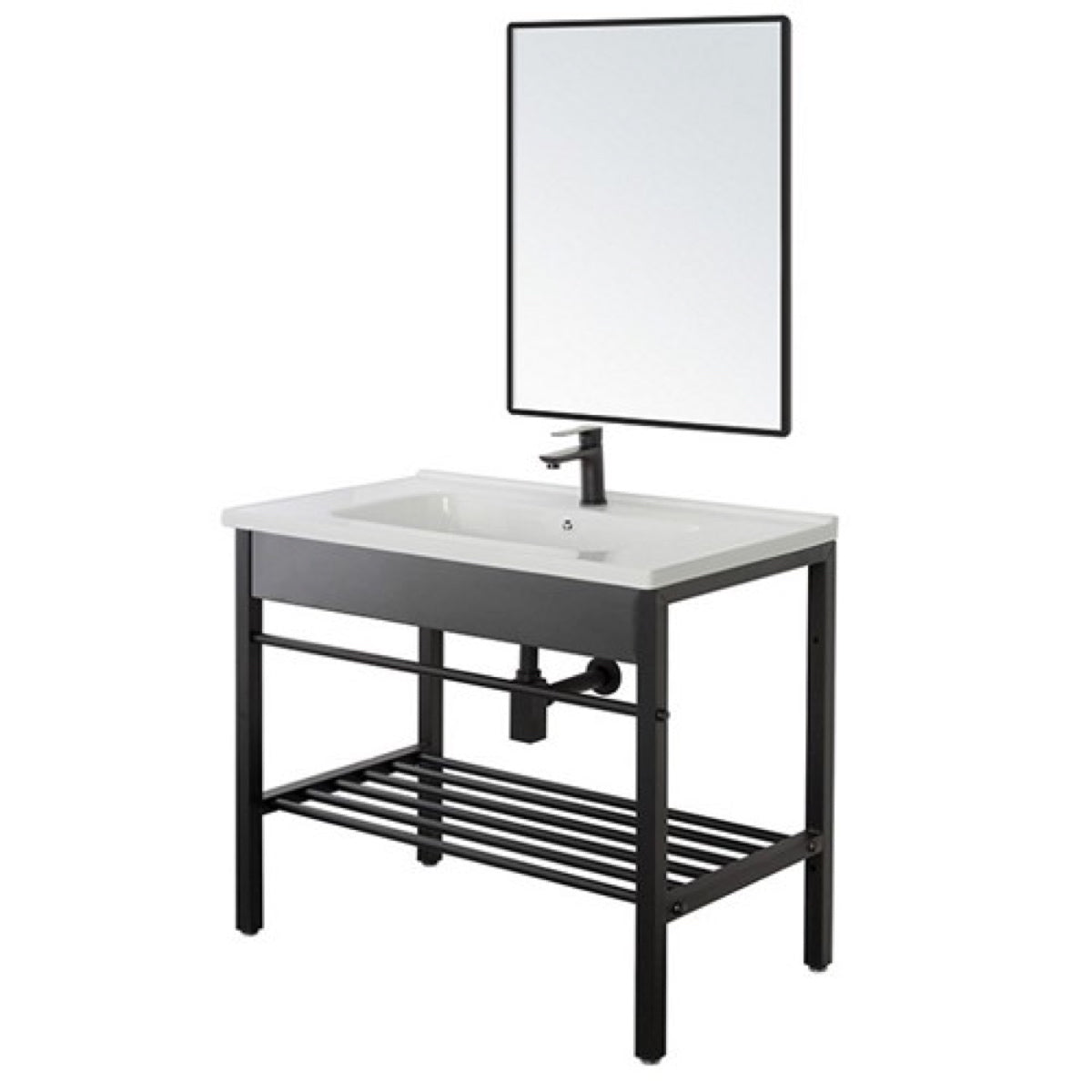 Composizione Bagno Metallo Nero