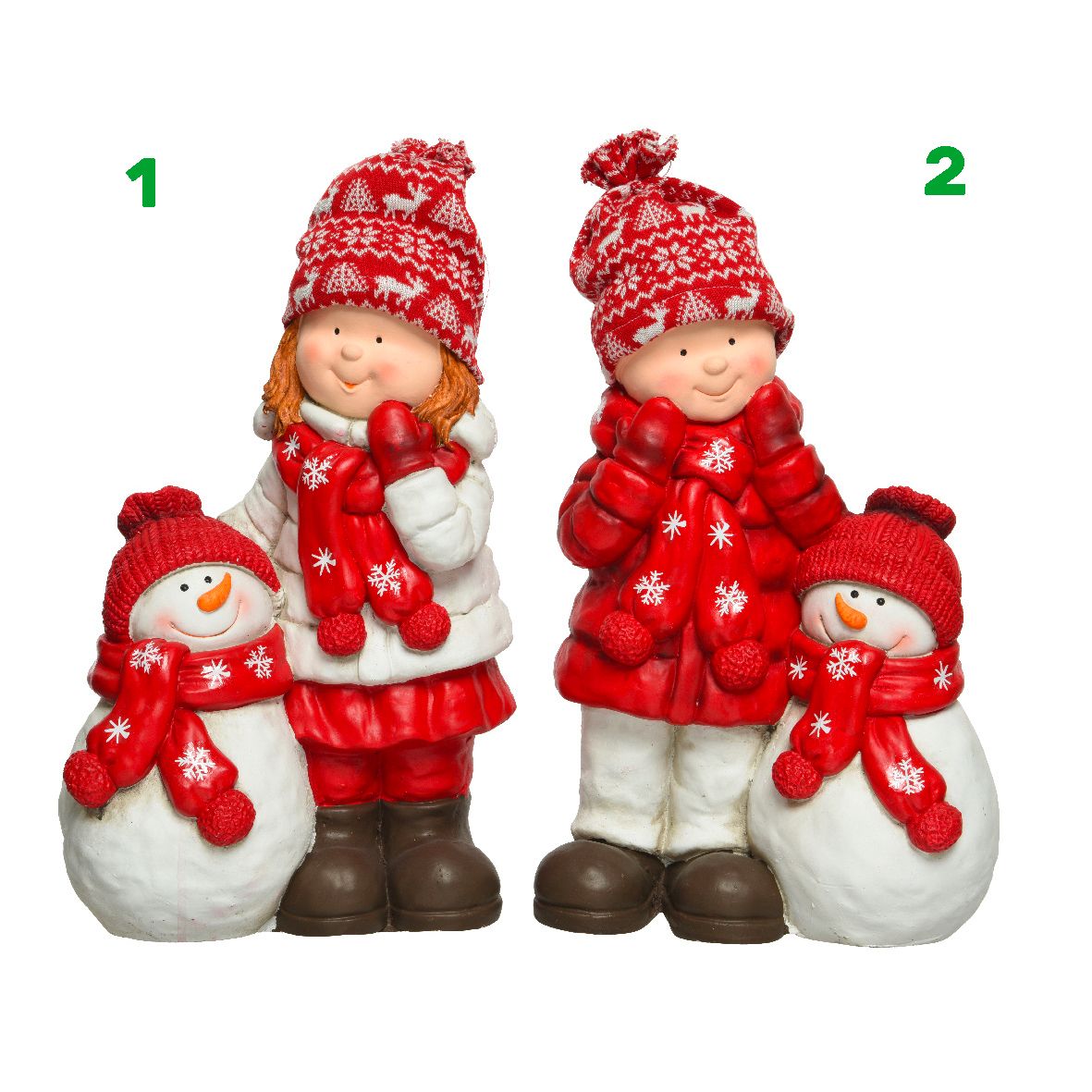 Bambina con pupazzo di neve