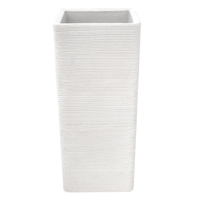 Pilone portavaso Shabby 75 cm Bianco