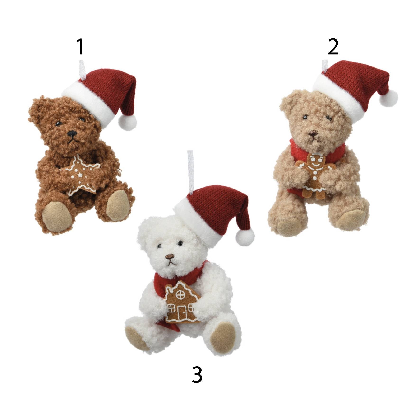 Pendaglio orso natalizio con cappello