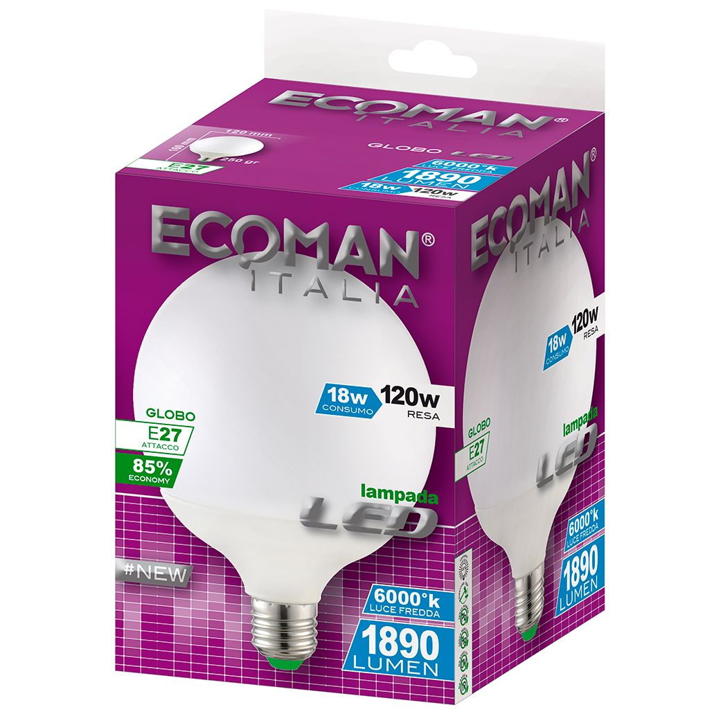 Lampadina LED Globo Frost 18W 3