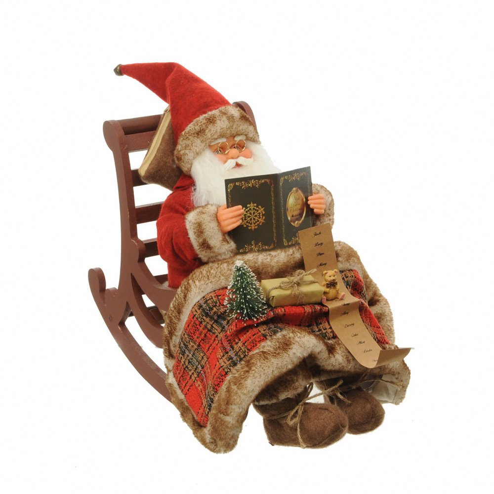 Babbo natale con sedia a dondolo