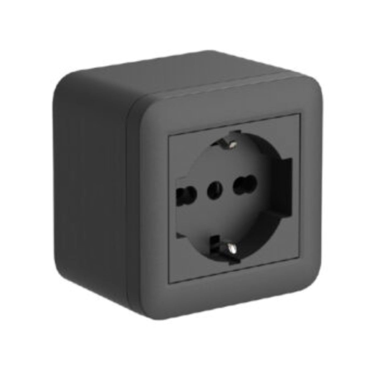 Contenitore Fixa con Presa Schuko - Nero