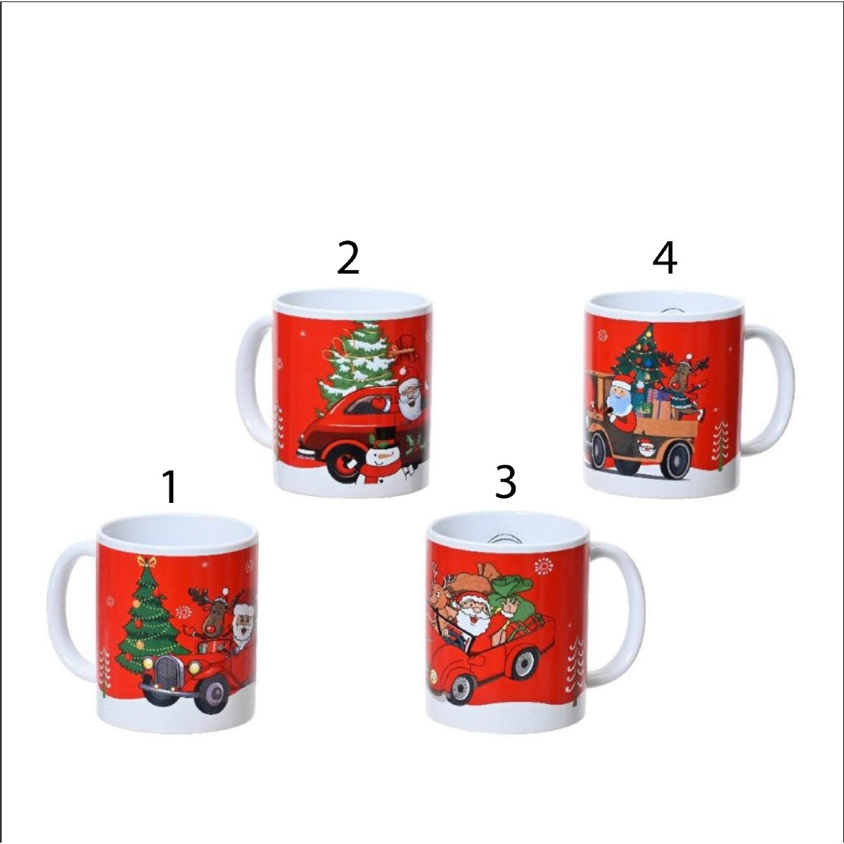 TAZZA NATALIZIA 4ASS ROSSO