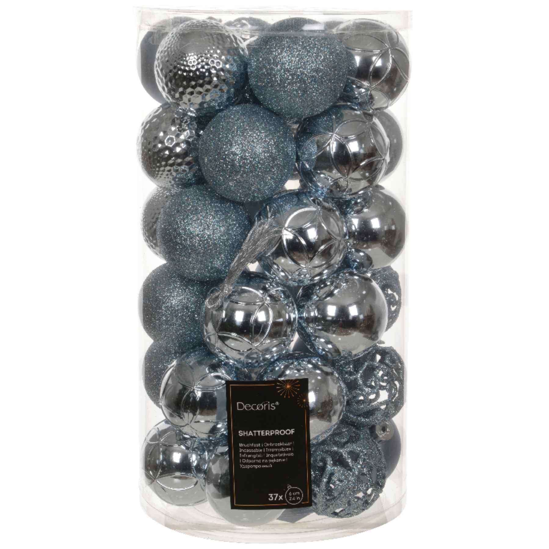 Confezione 37 palline azzurre