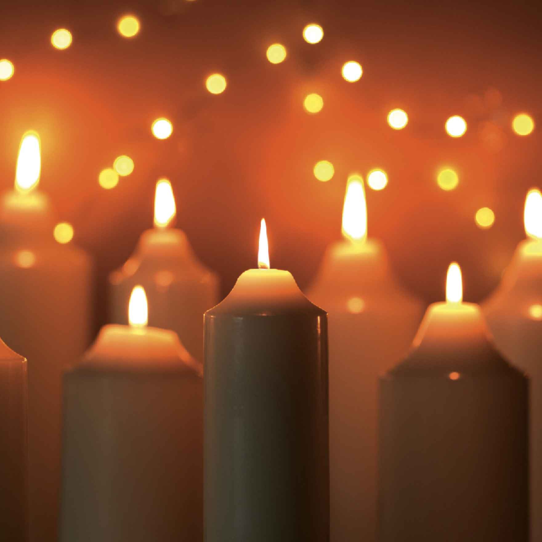 Candela per chiesa natalizia avorio