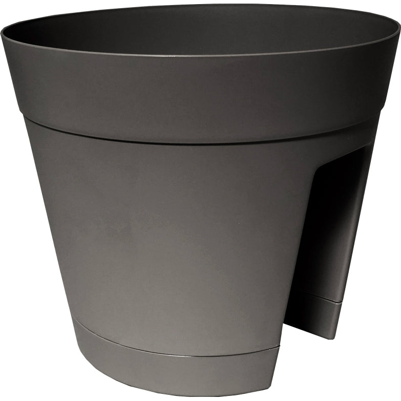 Vaso Regina tondo per ringhiere Smoke