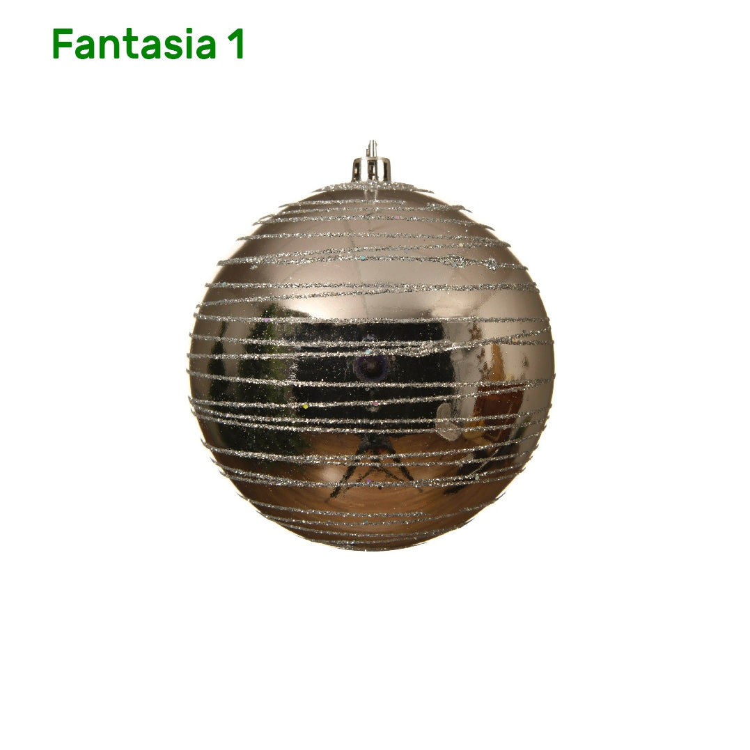 Palline di natale con decori glitter Kaemingk