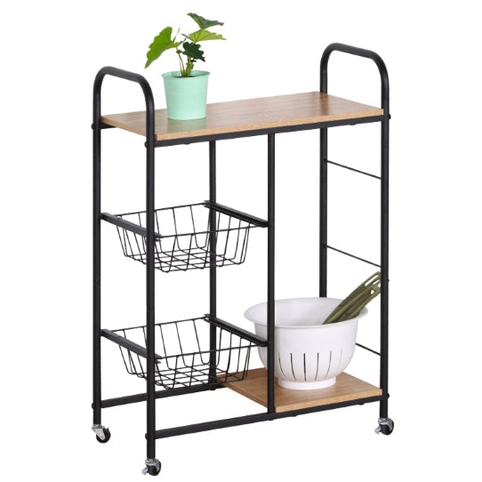 Carrello cucina in legno e metallo