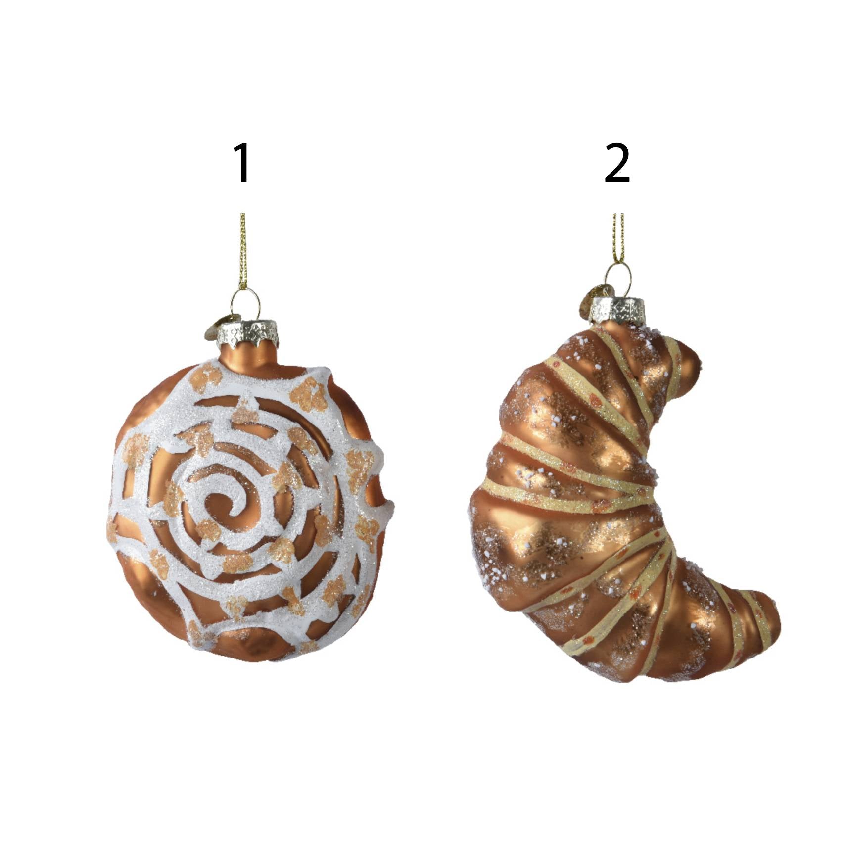 Pendagli in vetro croissant 11 cm