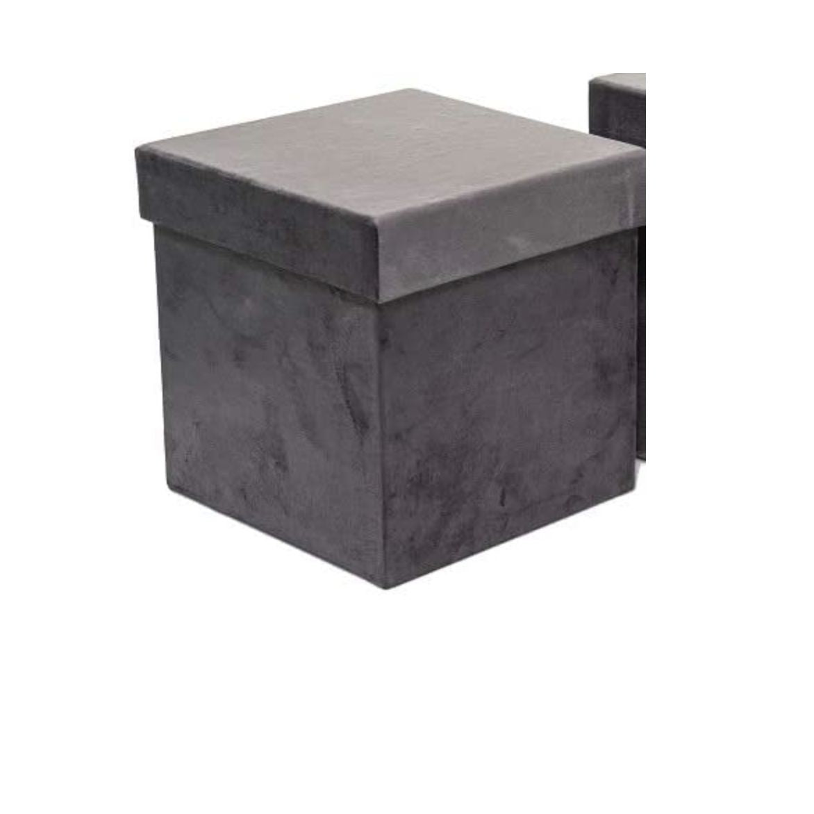 SCATOLA VELLUTO GRIGIO PICCOLA