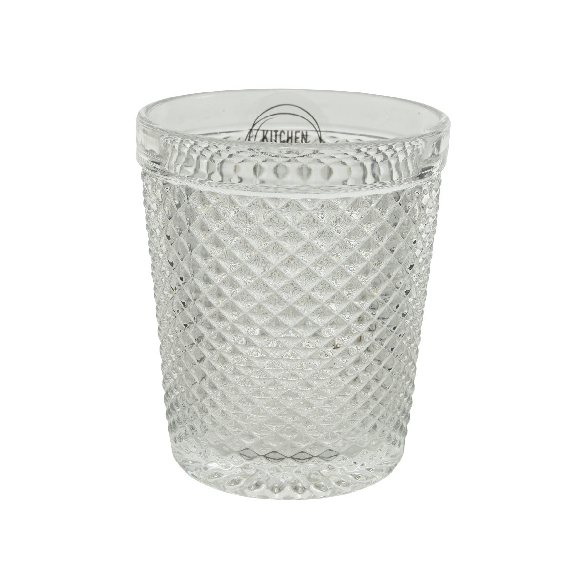 BICCHIERE ACQUA IN VETRO MARTELLATO