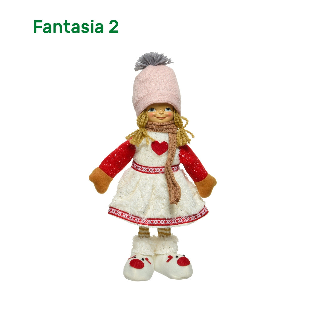 Bambola natalizia in stoffa Kaemingk 25 cm 3