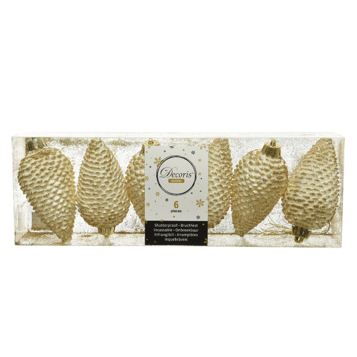 Kit 6 pigne natalizie 8 cm