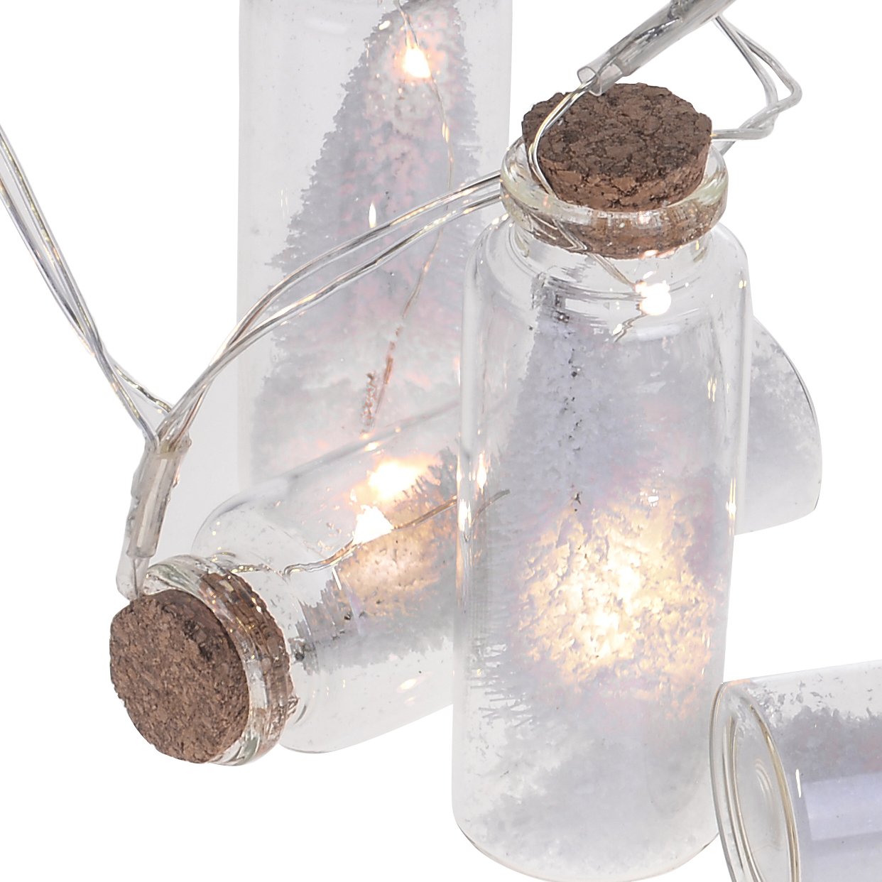 Ghirlanda bottiglie con abeti led 4