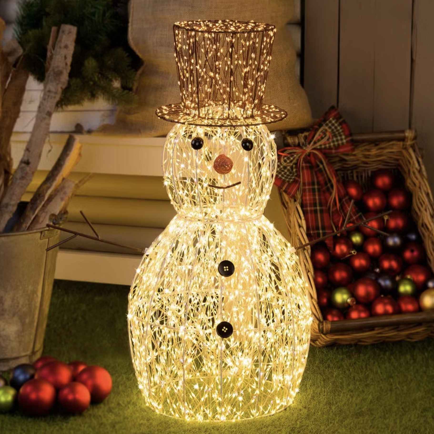 Pupazzo di neve LED da esterno 3D MicroLED