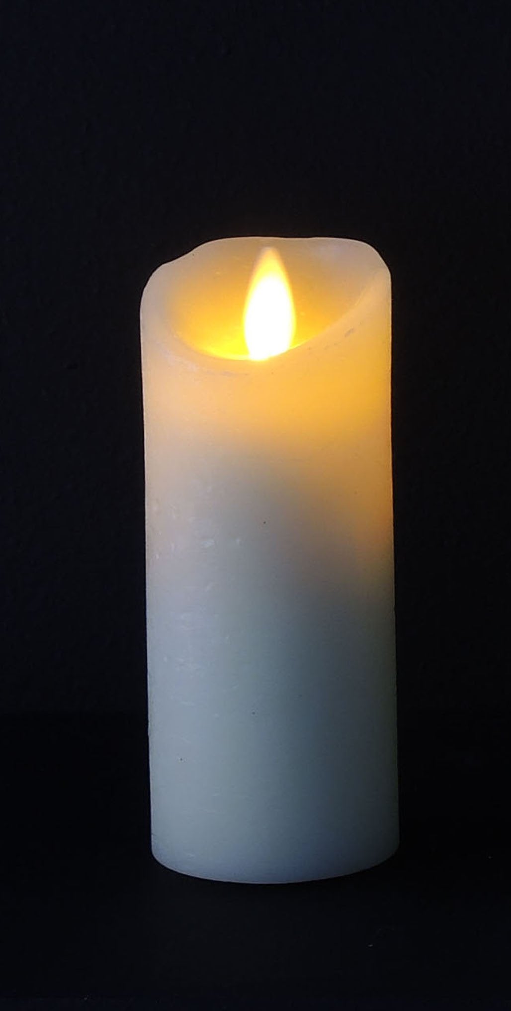 Candela avorio effetto fiamma a led