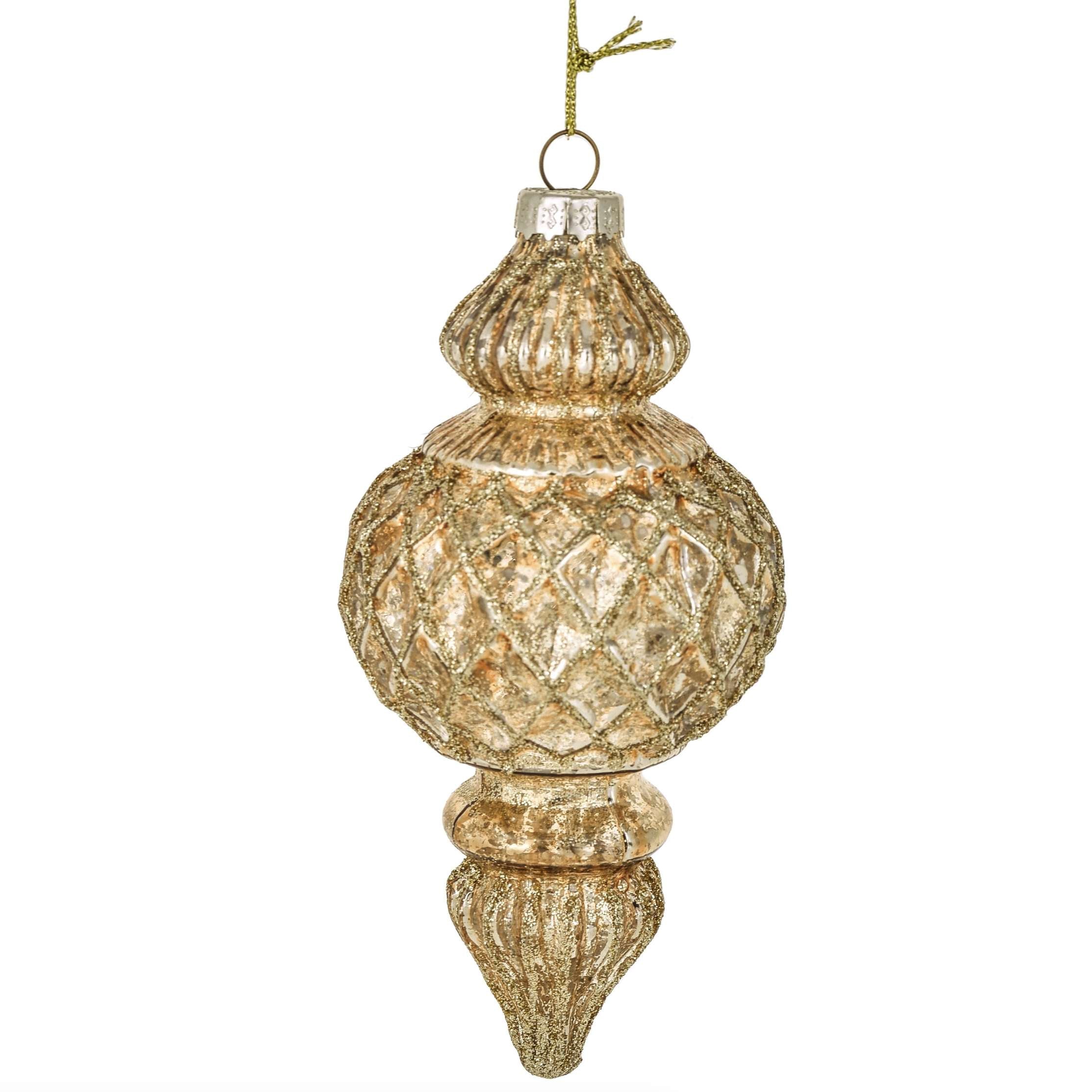 Addobbo natalizio in vetro 14 cm