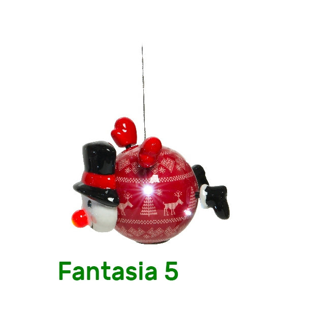 Palline di natale con personaggi natalizi Kaemingk