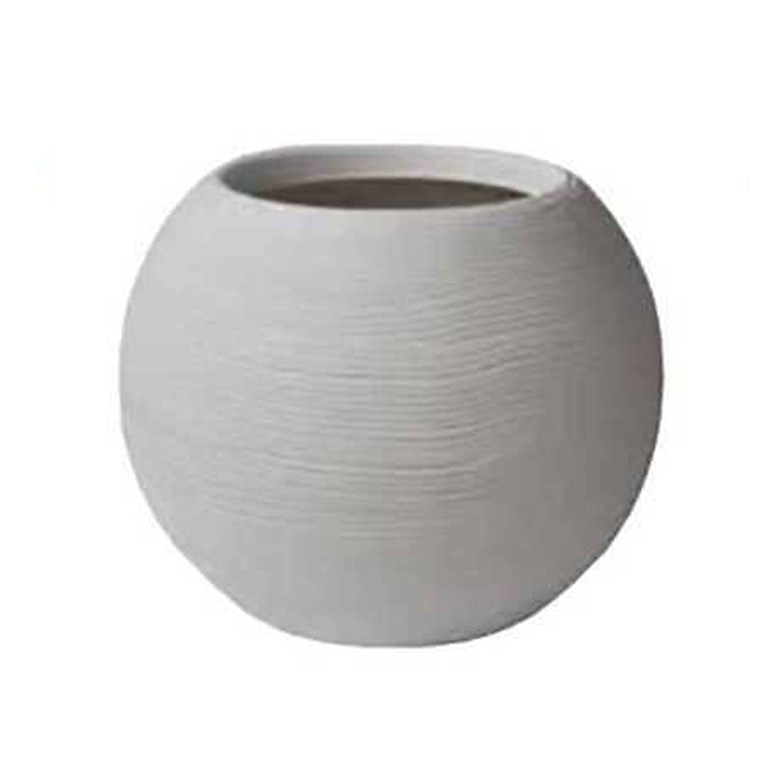 Casp√≤ Sfera rigata Shabby 40 cm bianco