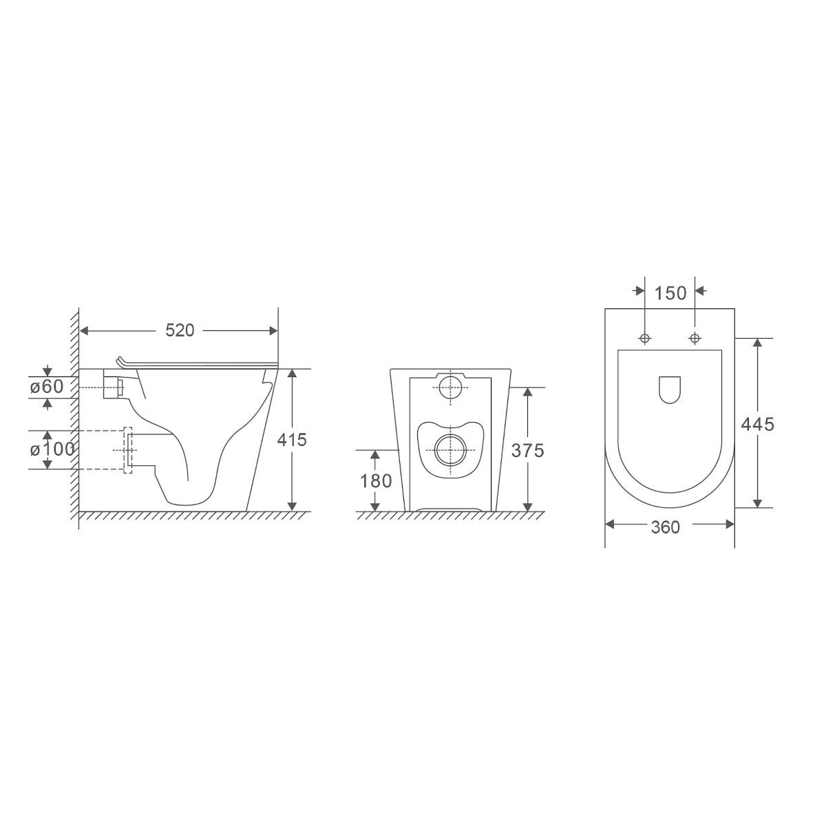 Set Sanitari Vaso + Bidet + Coprivaso SF7 4