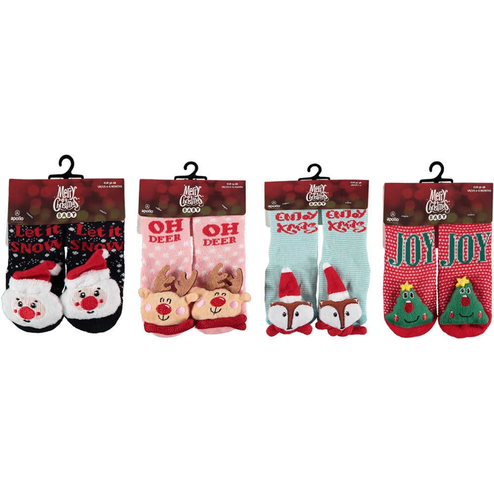 Calzini X-mas natalizi 3d per neonati