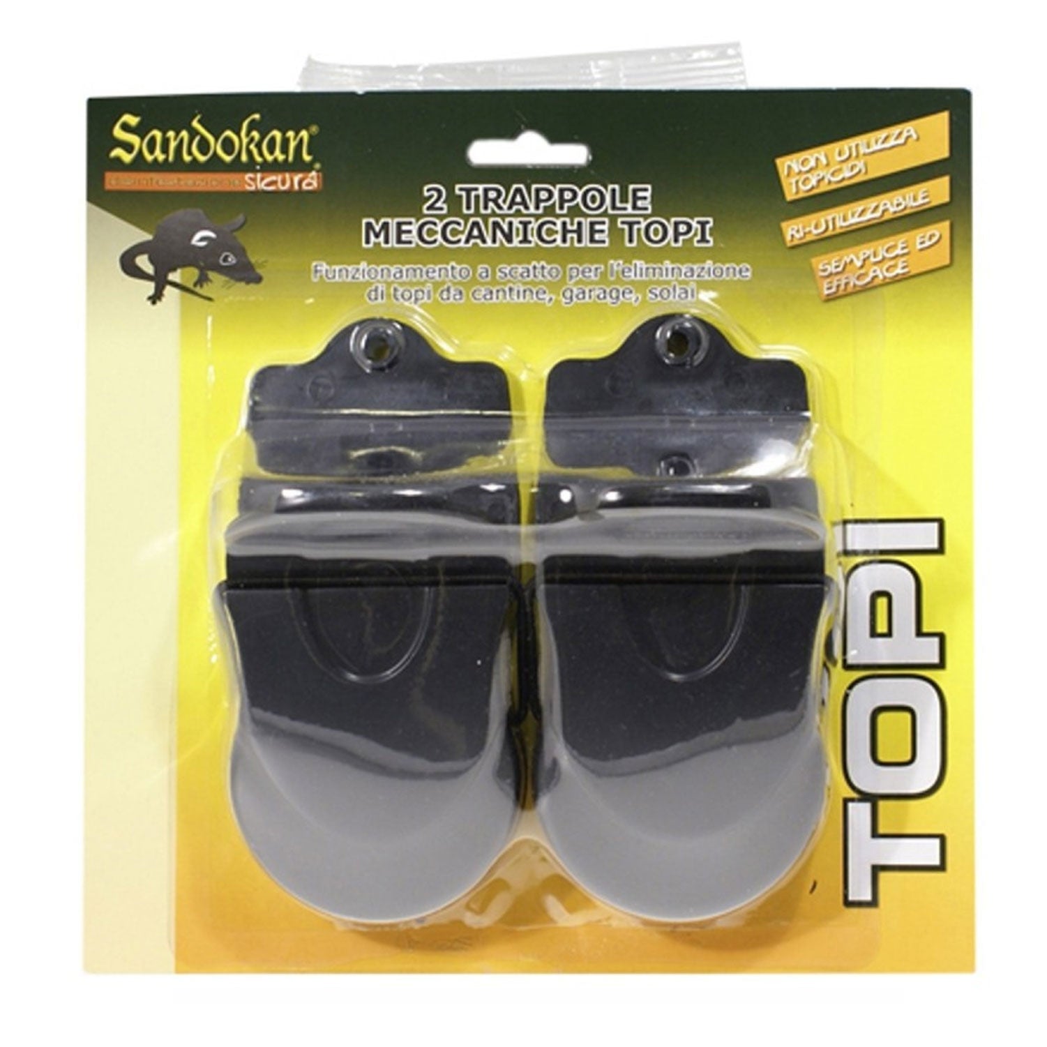 TRAPPOLA PER TOPI, 2 DISPOSITIVO IN PLASTICA