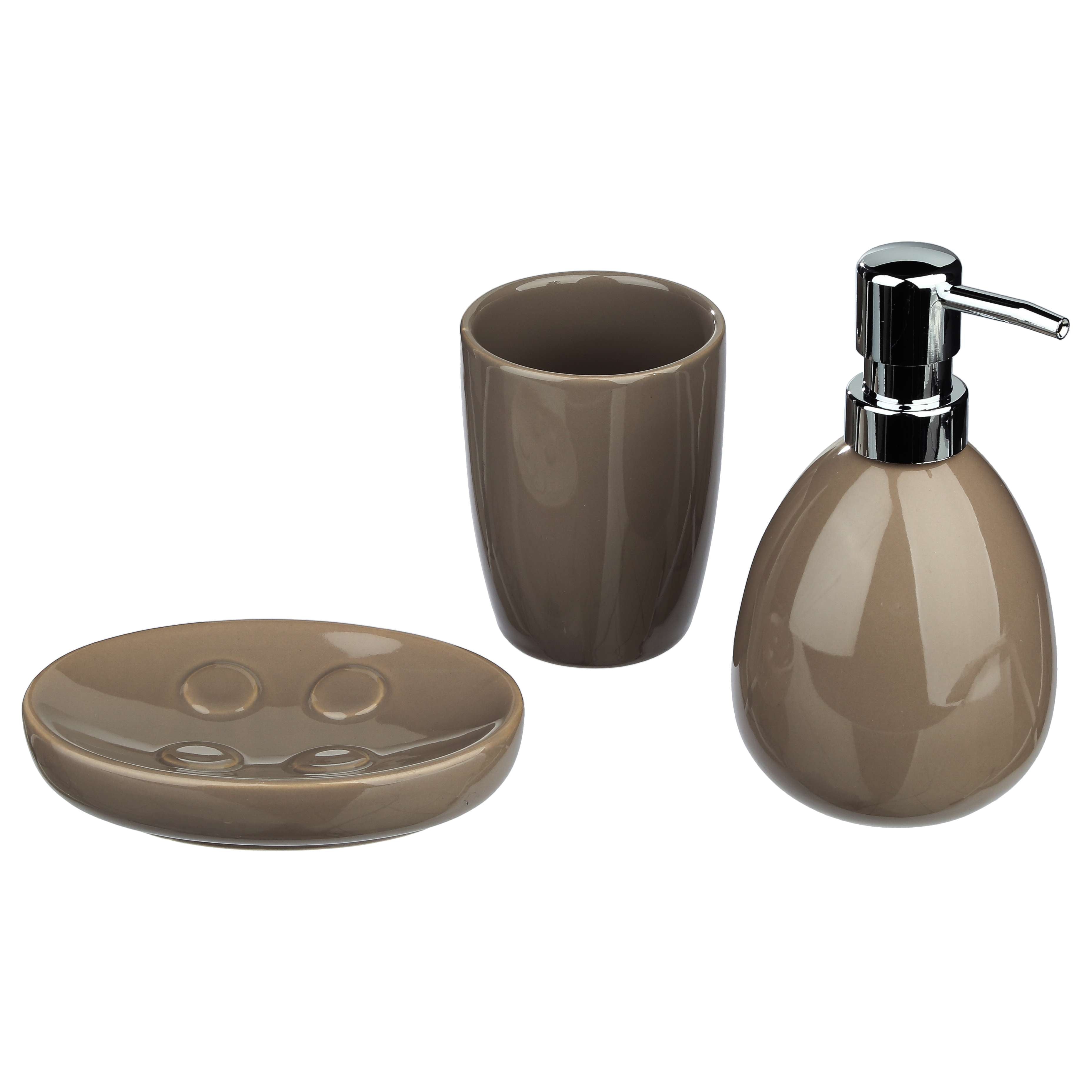Set 3 pezzi accessori bagno