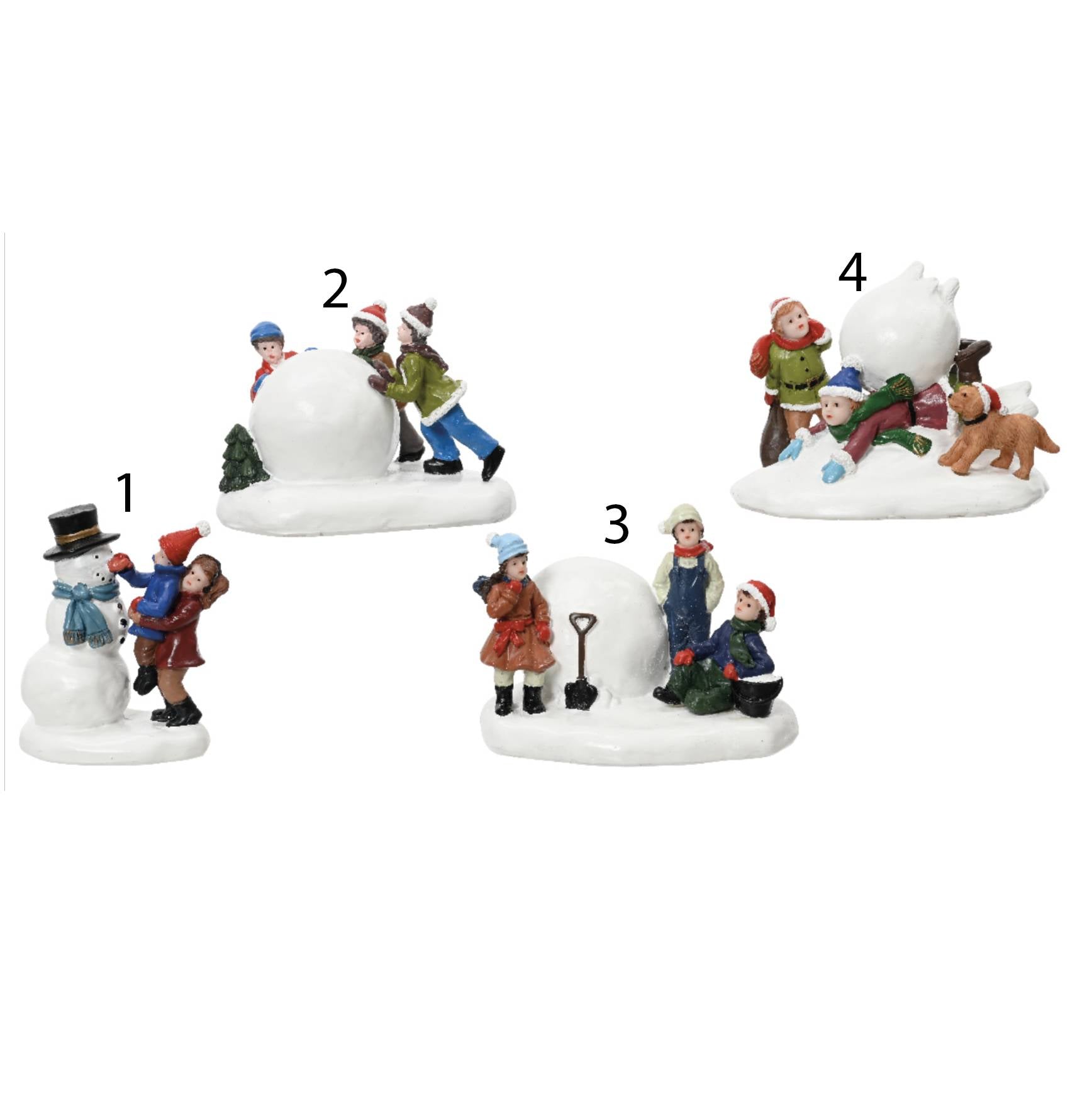 Figure natalizie in resina