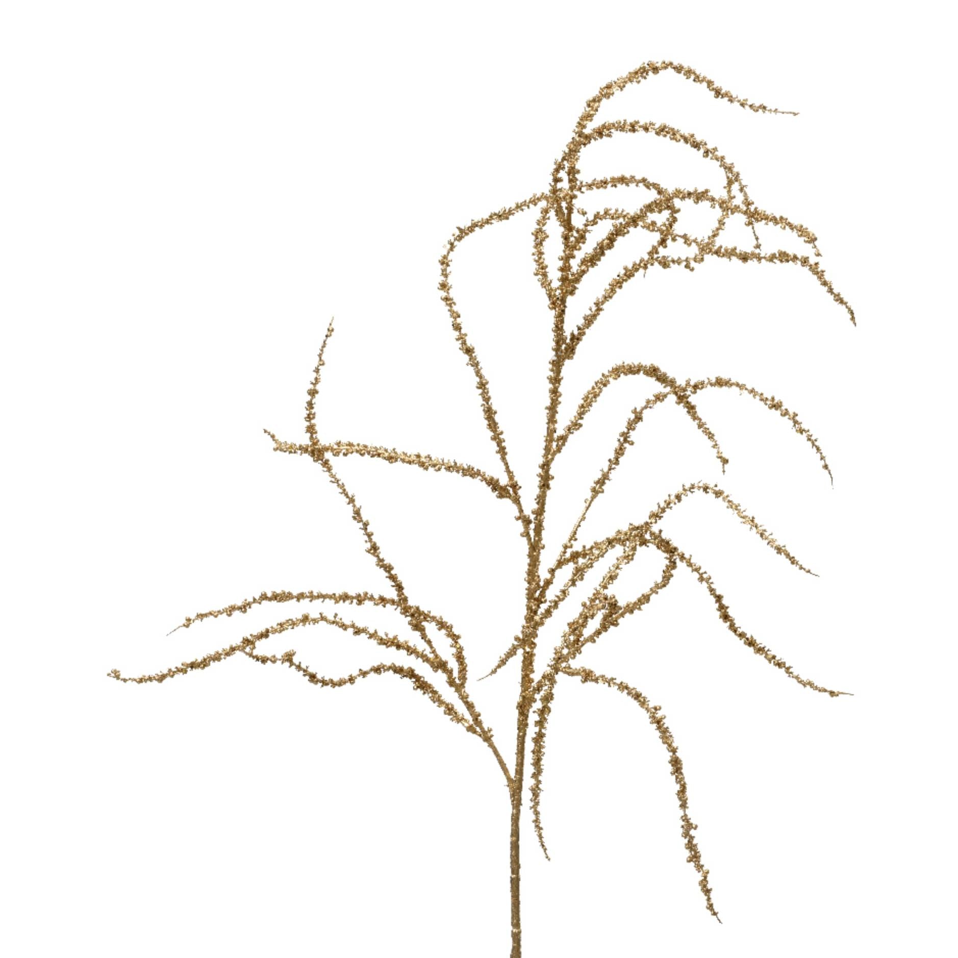 Stelo con rametti glitter oro 83 cm