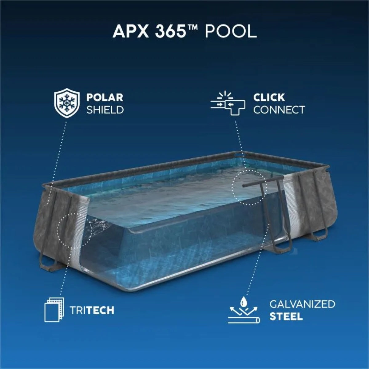 Piscina Rettangolare Fuori Terra APX 365 6