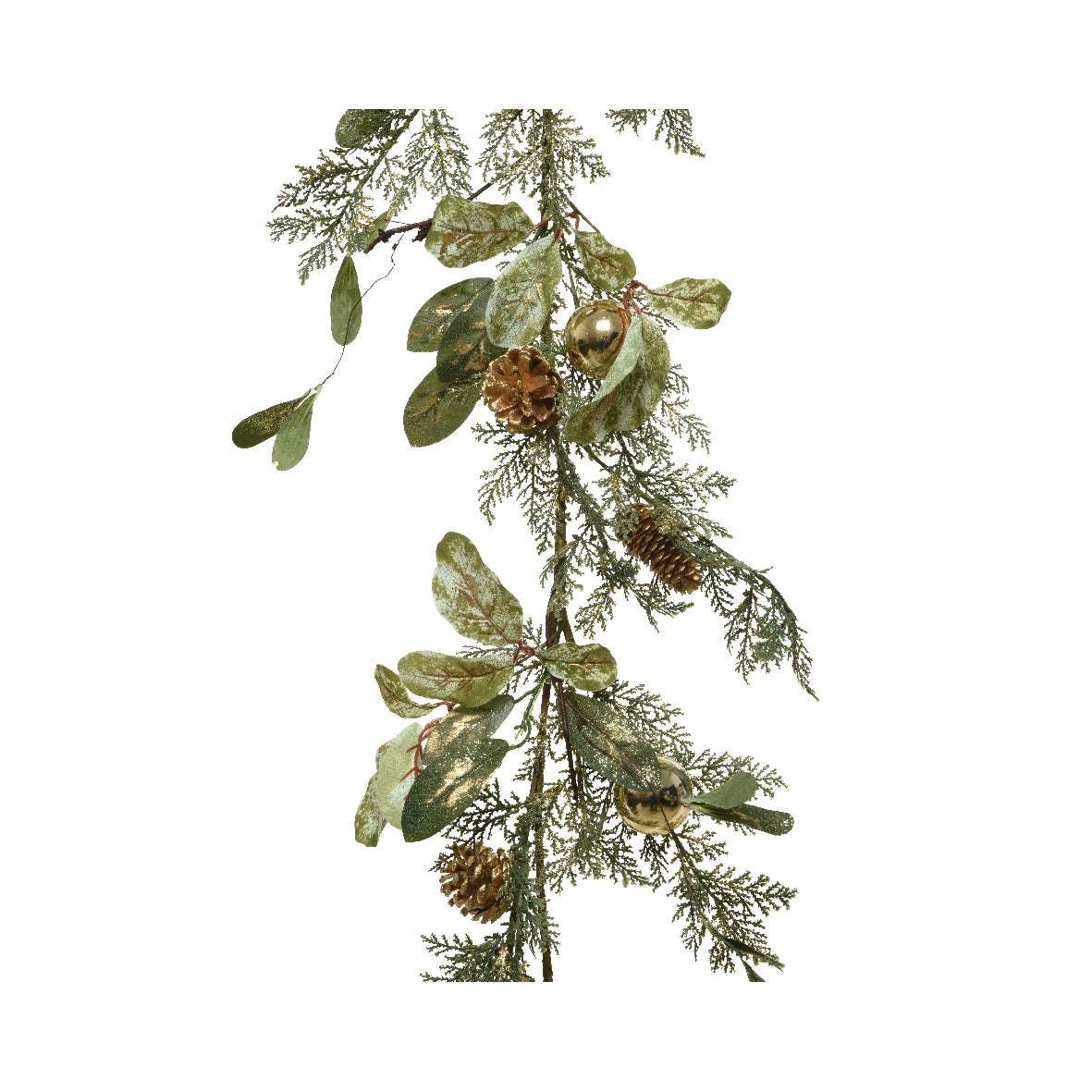 Ghirlanda con palline oro glitter