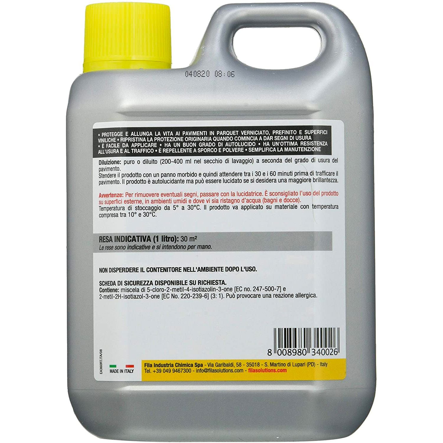 Cera protettiva per parquet Wax FILA 1lt