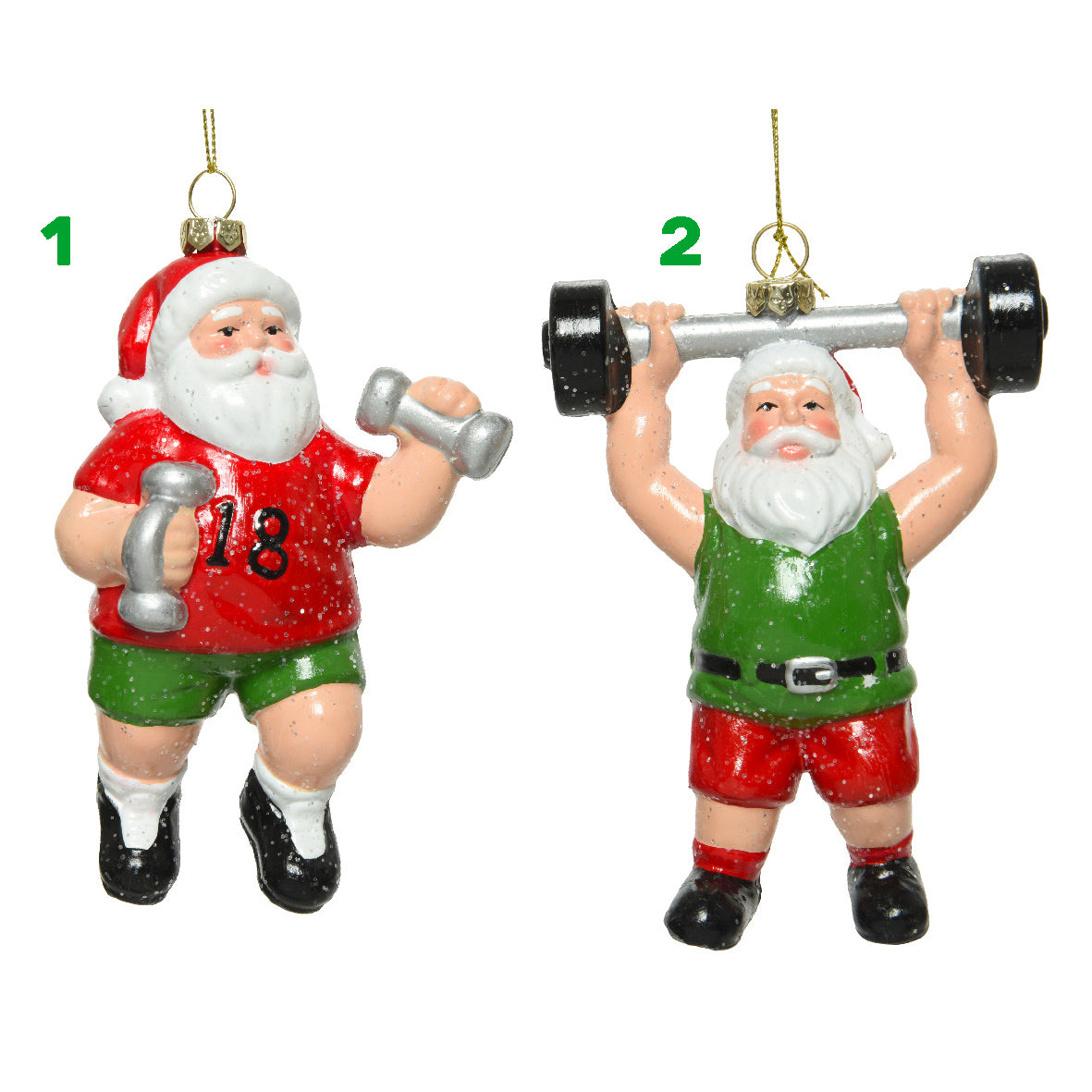 Pendaglio babbo natale palestrato 13 cm