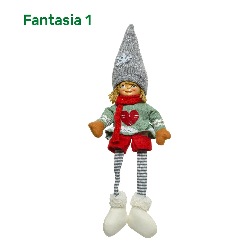 Bambola natalizia in stoffa Kaemingk