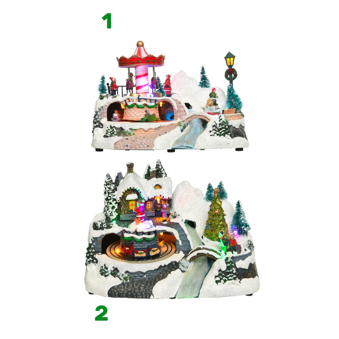 Villaggio natalizio LED