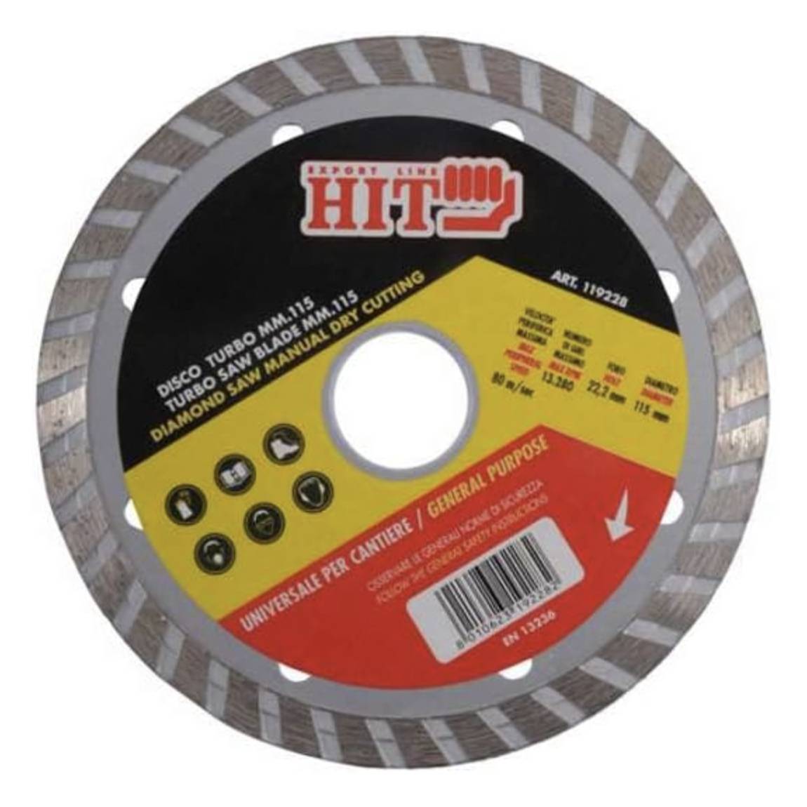 Disco diamantato turbo 115mm