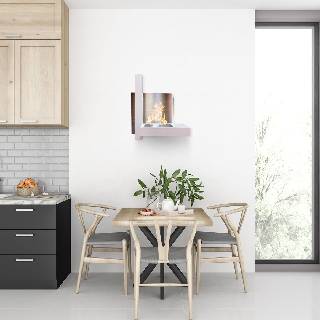 Camino a bioetanolo da parete VIENNA Bianco 6