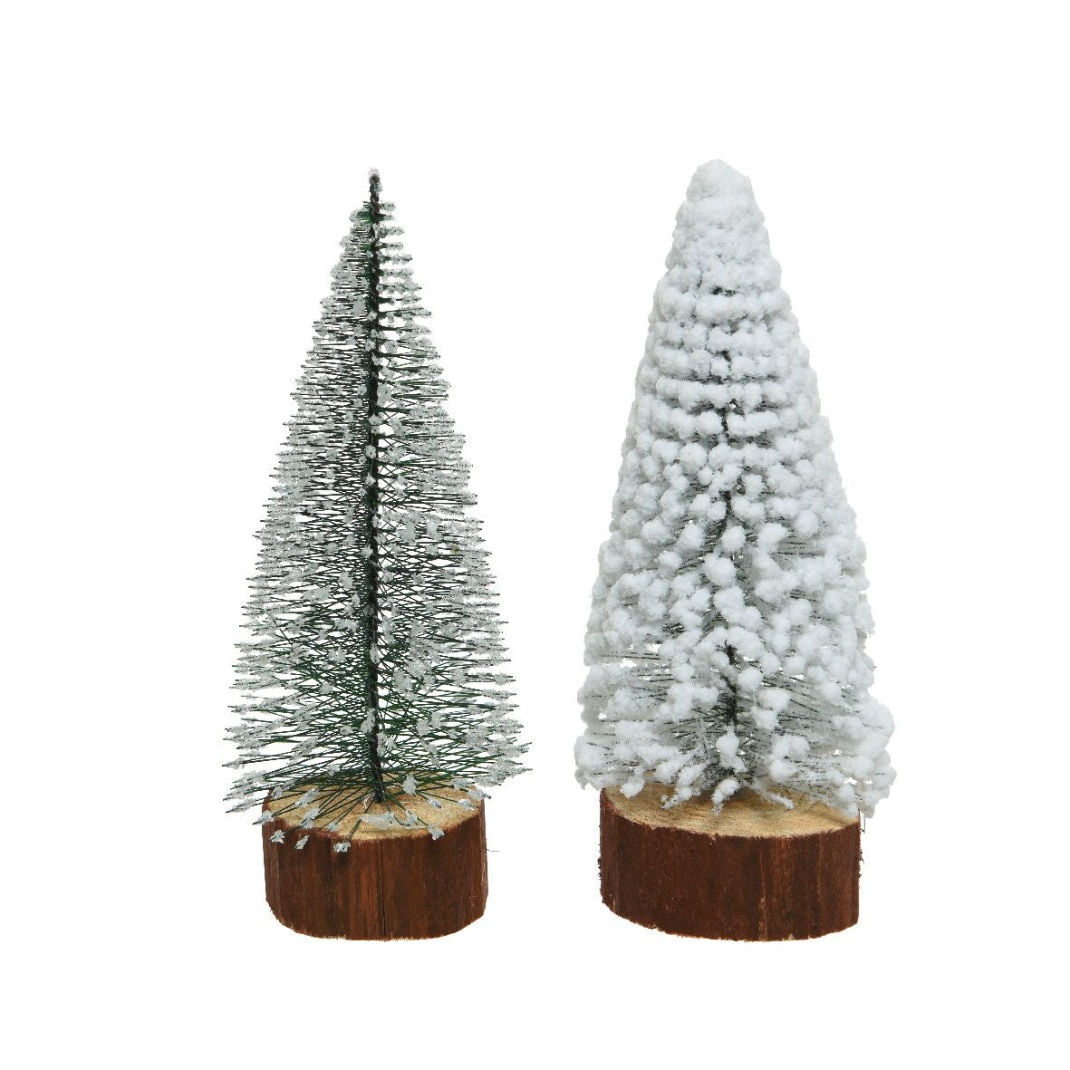 Mini albero di natale in legno innevato Kaemingk 28 cm